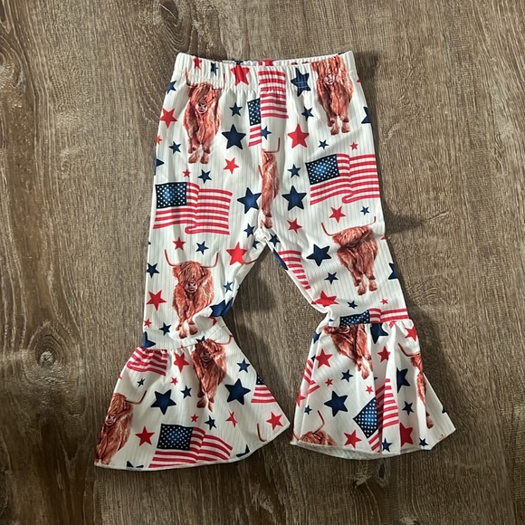 Americana NWOT Peplum Set 100% Cotton size 90/3T - Picture 3 of 5